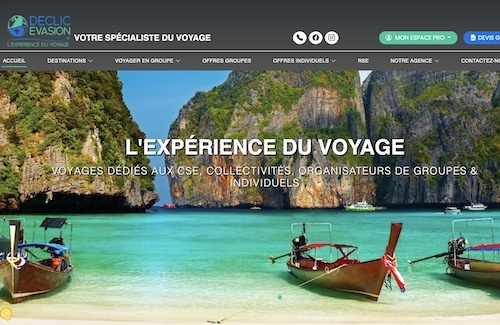 Nouveau site web de DECLIC EVASION, une agence "phygitale"