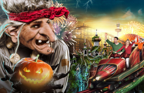 Voyage en groupe pour Halloween dans un parc d'attractions !